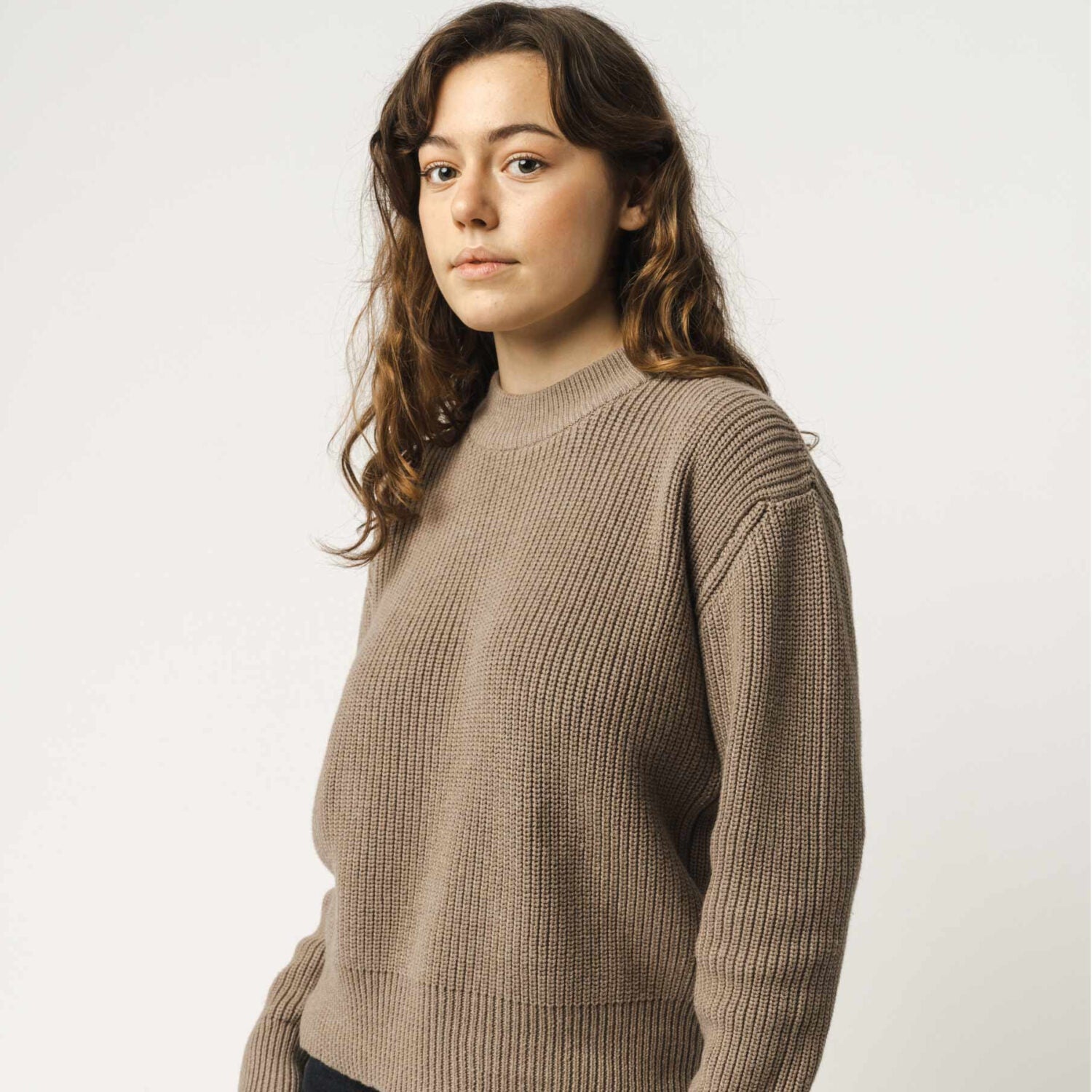 MELA Damen Rippstrickpullover MANIKA - hazel-melange_1