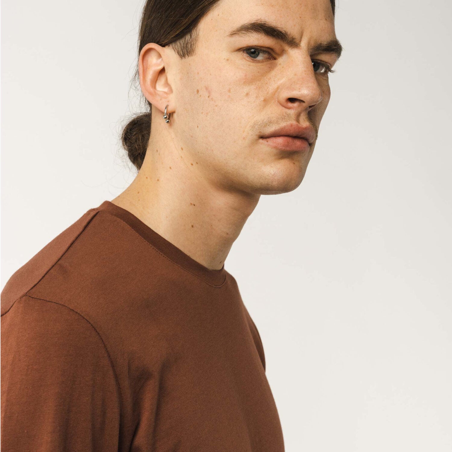 MELA Herren Basic Langarmshirt "JERIN" - mahagoni