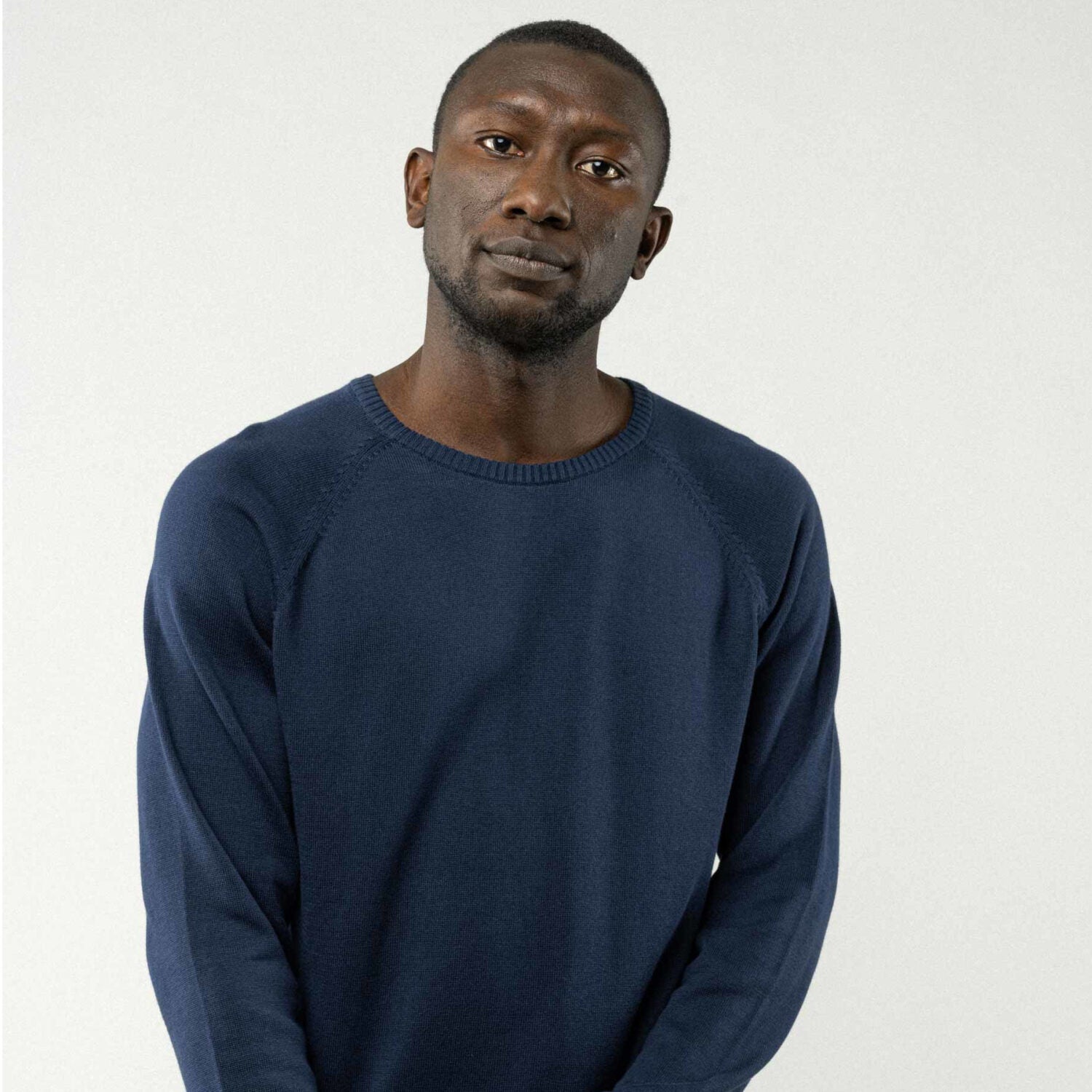 MELA Herren Strickpullover "BASIC" - blau