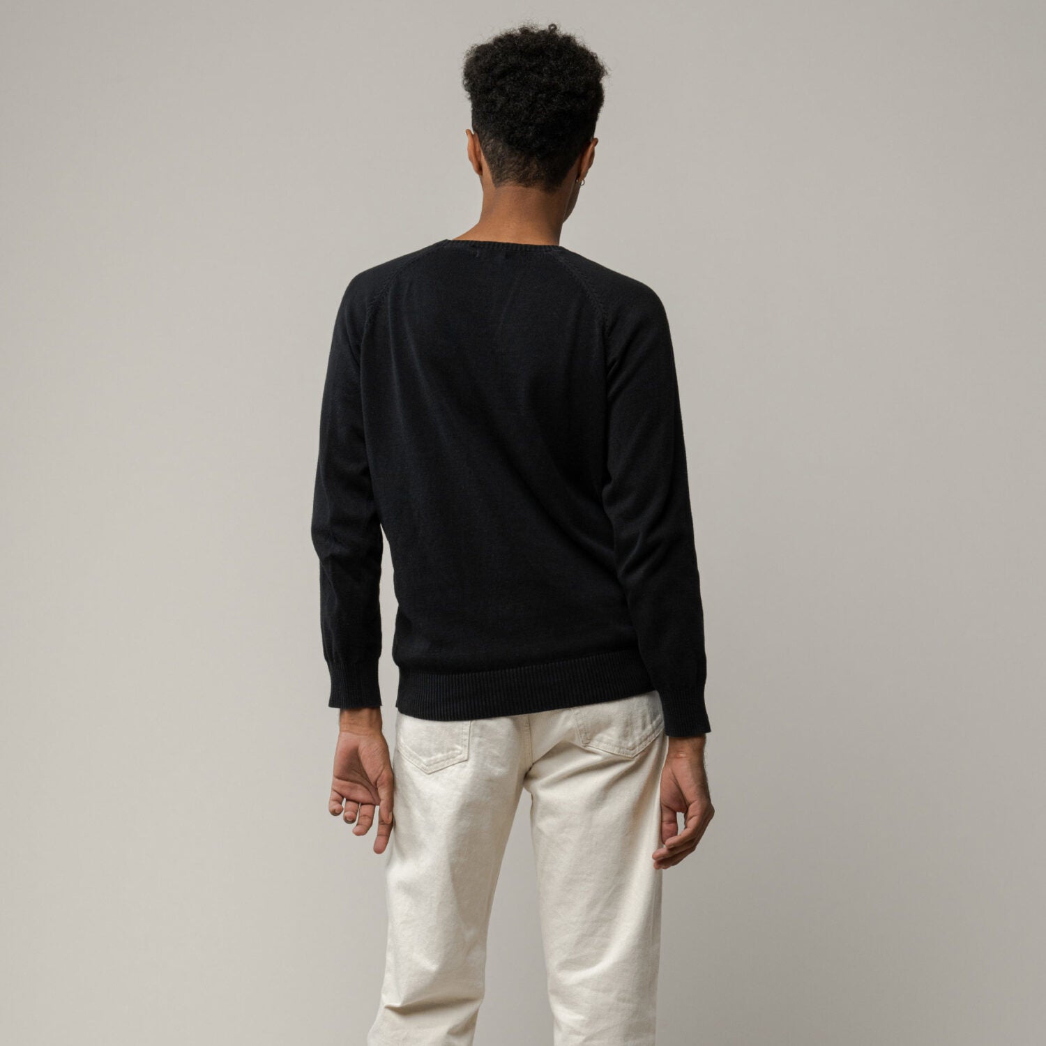 MELA Herren Strickpullover BASIC - schwarz_3