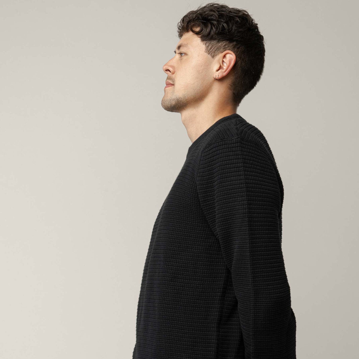 MELA Herren Strickpullover "MAGESH" - schwarz