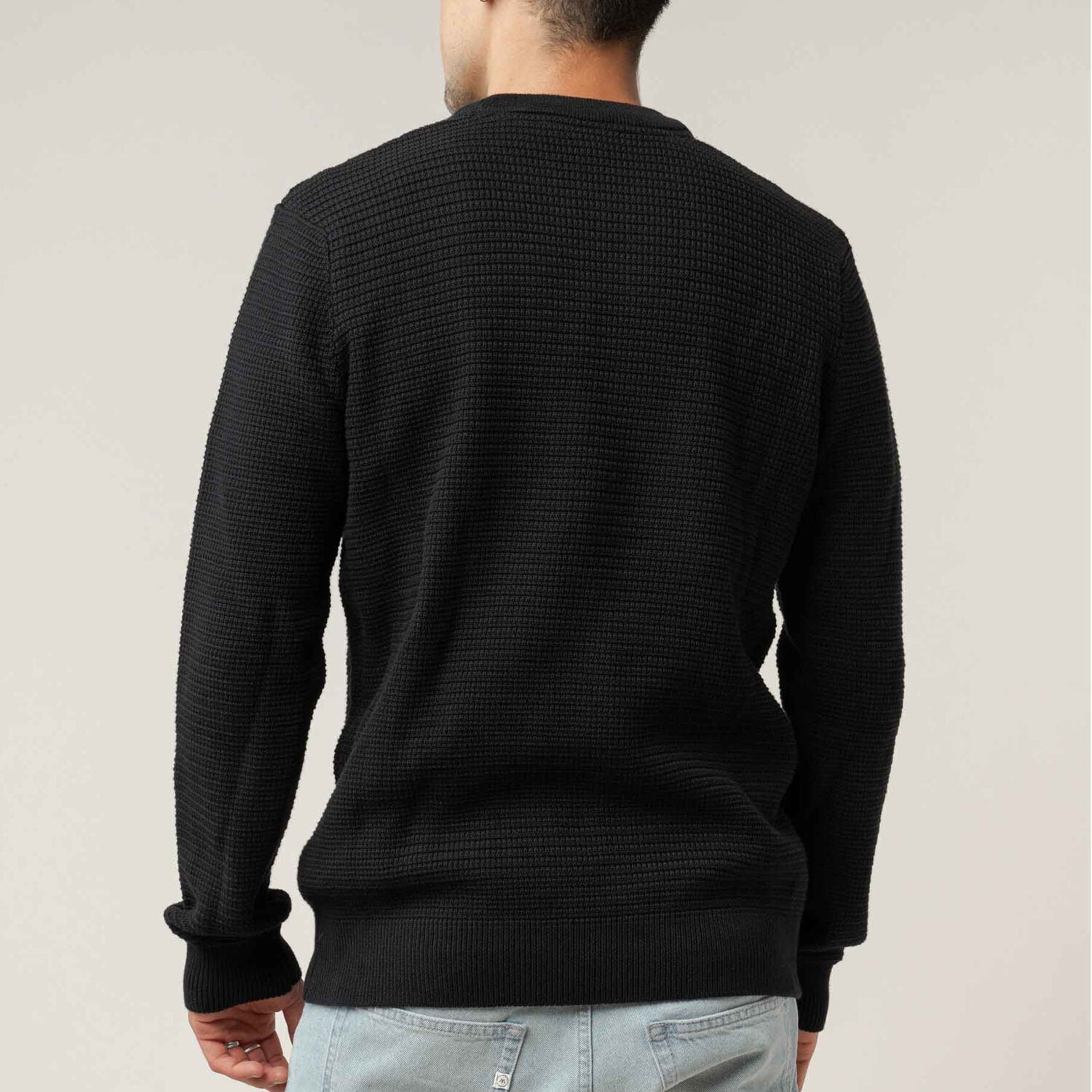 MELA Herren Strickpullover "MAGESH" - schwarz