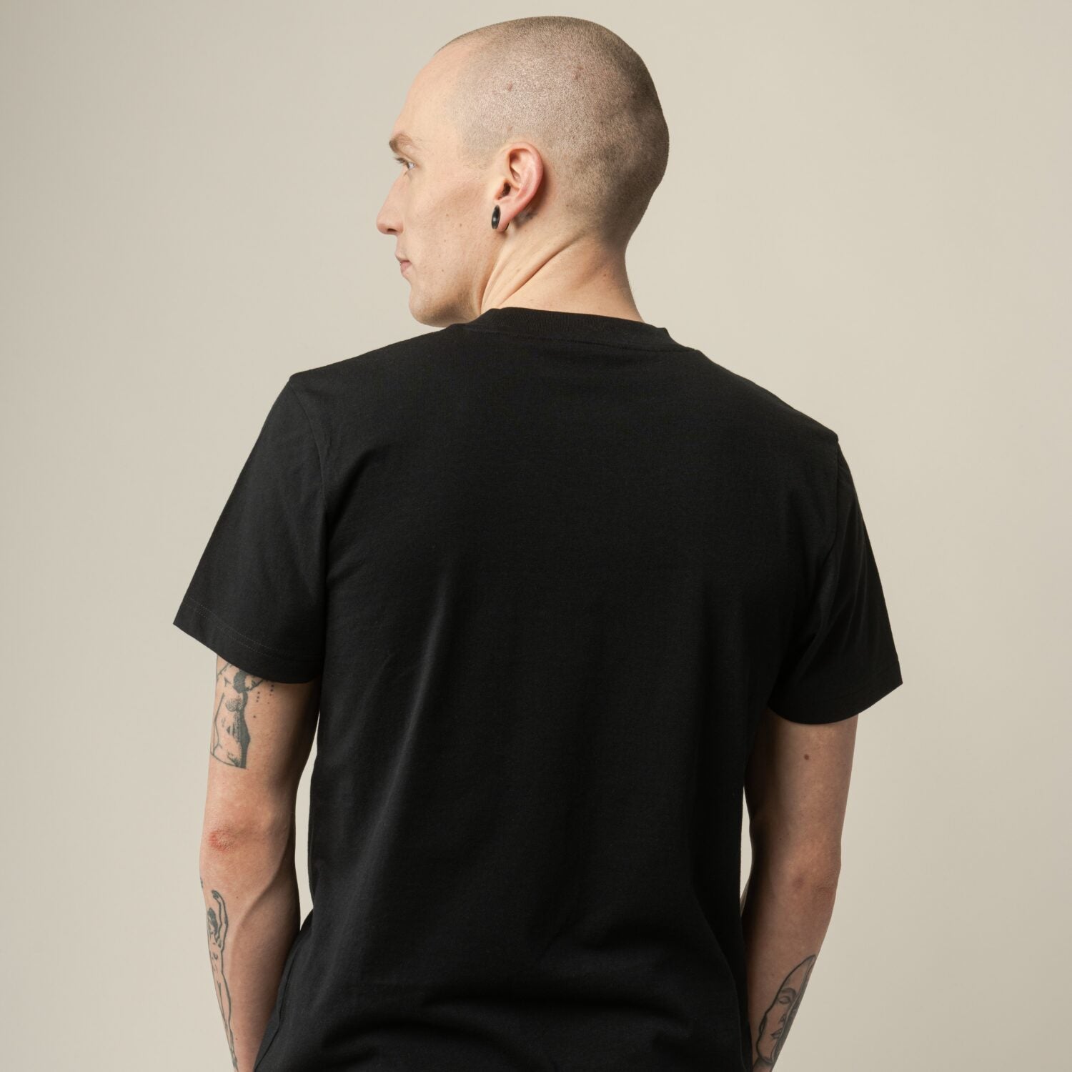 MELA Herren T-Shirt "AVAN" GO FOR IT! - schwarz-druck cream