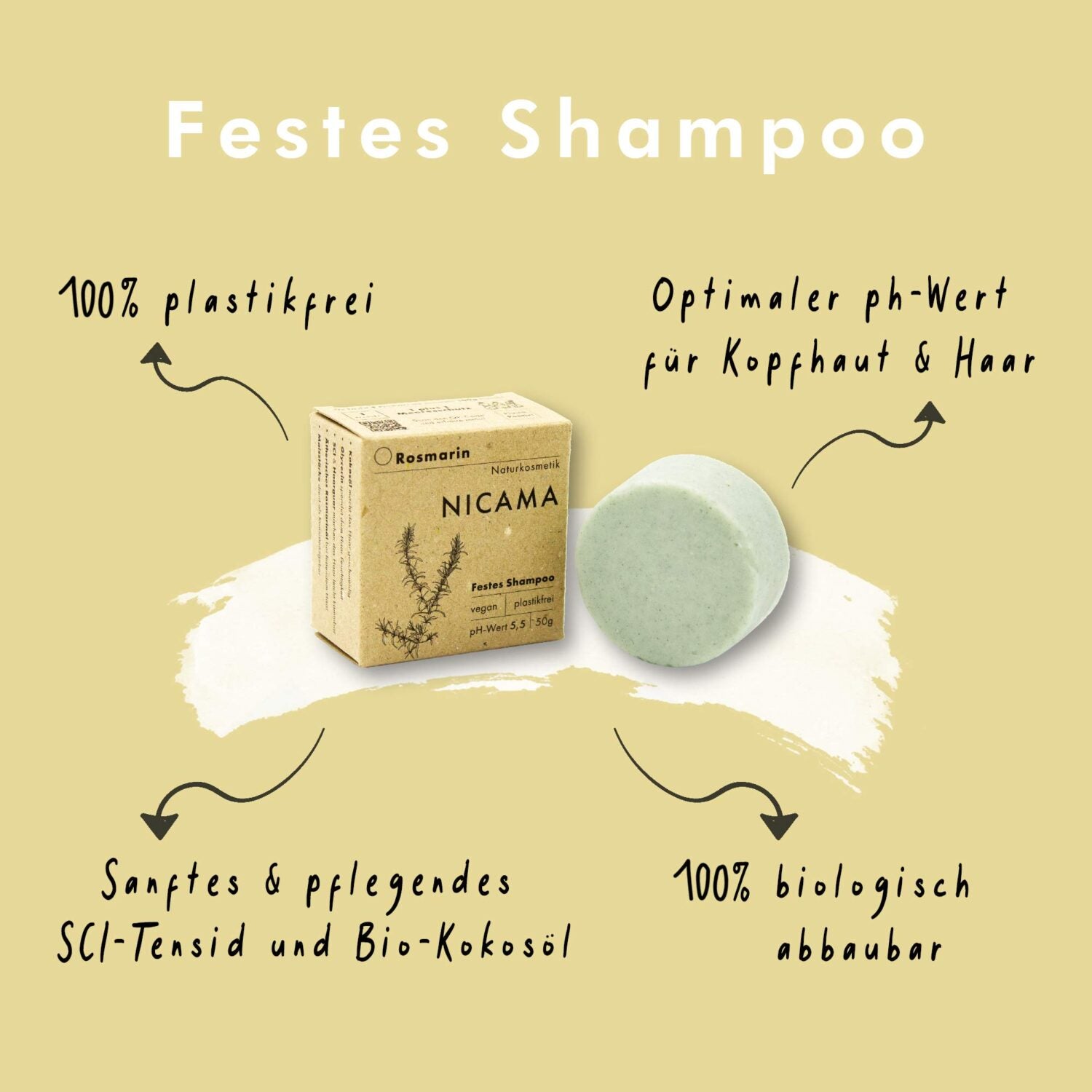 NICAMA Festes Shampoo 50 - 60 g - verschiedene Sorten_3