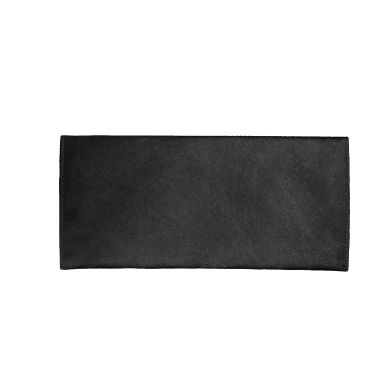 Paprcuts_Clutch_Wallet_JustBlackSilver_closed_front