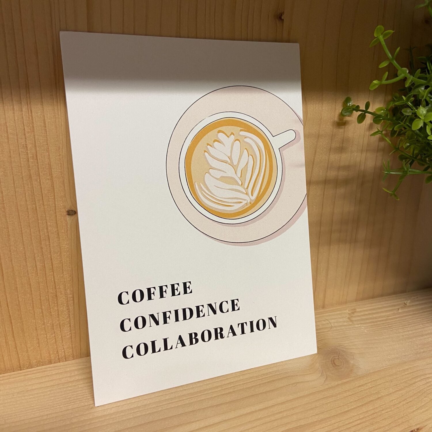 Projekt Stil Postkarten coffee CONFIDENCE COLLABORATION