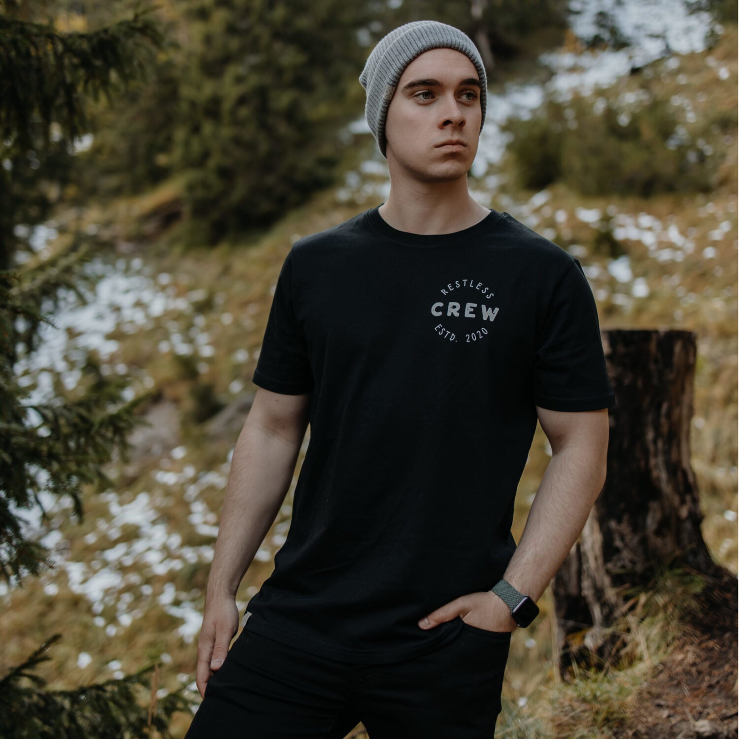 Restless Crew Unisex T-Shirt CREW SHIRT - Black_1.3