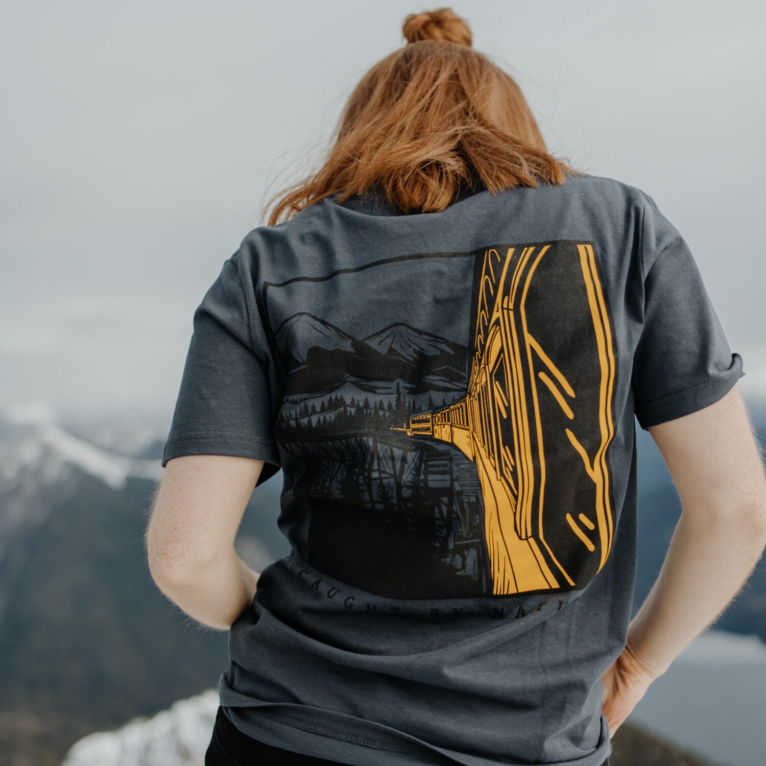 Restless Crew Unisex T-Shirt "TRAIN" - Grey