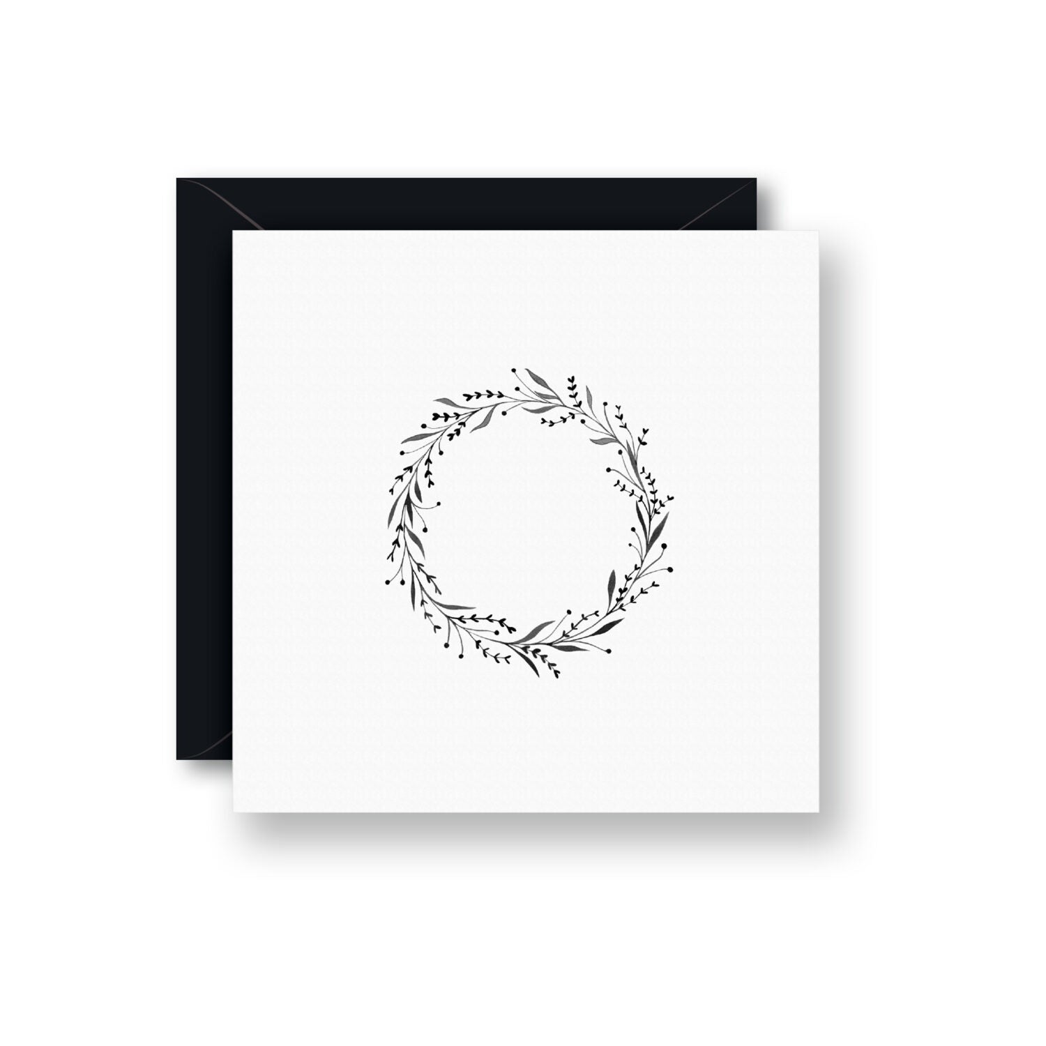 SANS.design Klappkarte mit Briefumschlag "Blumenkranz"