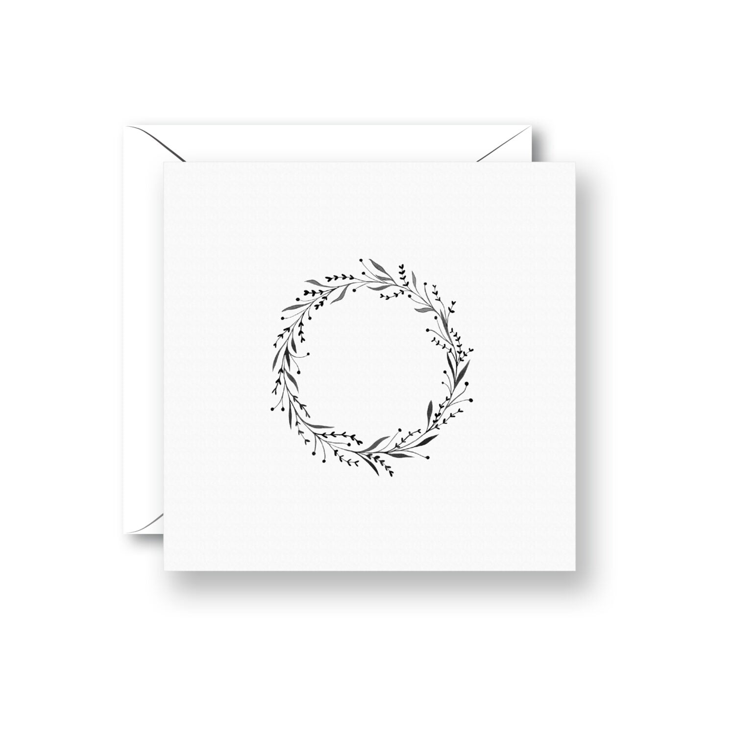 SANS.design Klappkarte mit Briefumschlag "Blumenkranz"
