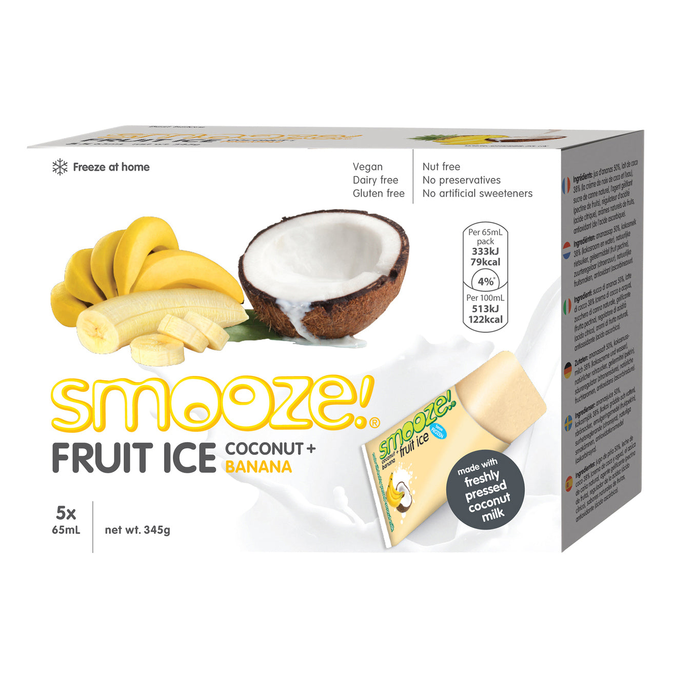 Smooze Fruit Ice Coconut Banana