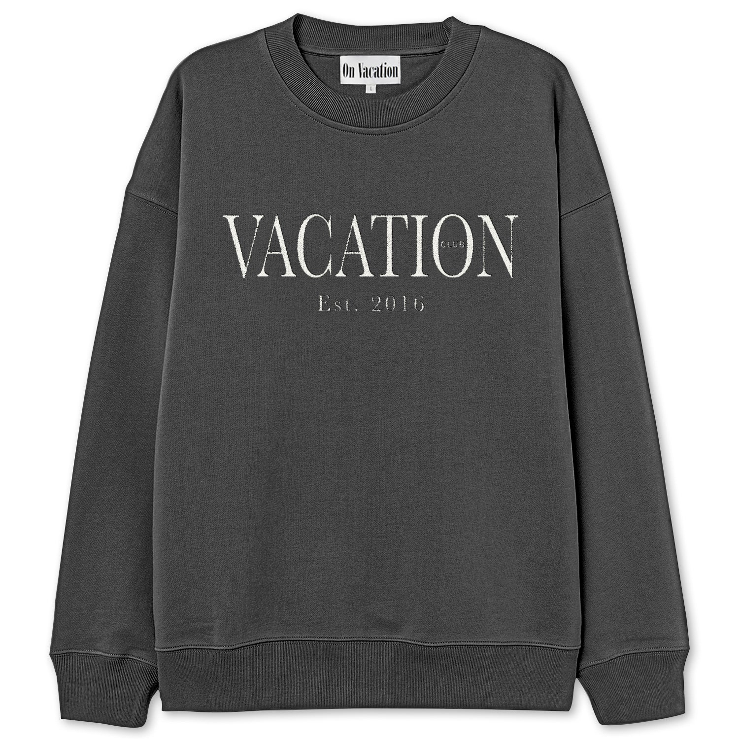 On Vacation Ladies Sweater "Classic Logo" - Washed Black M