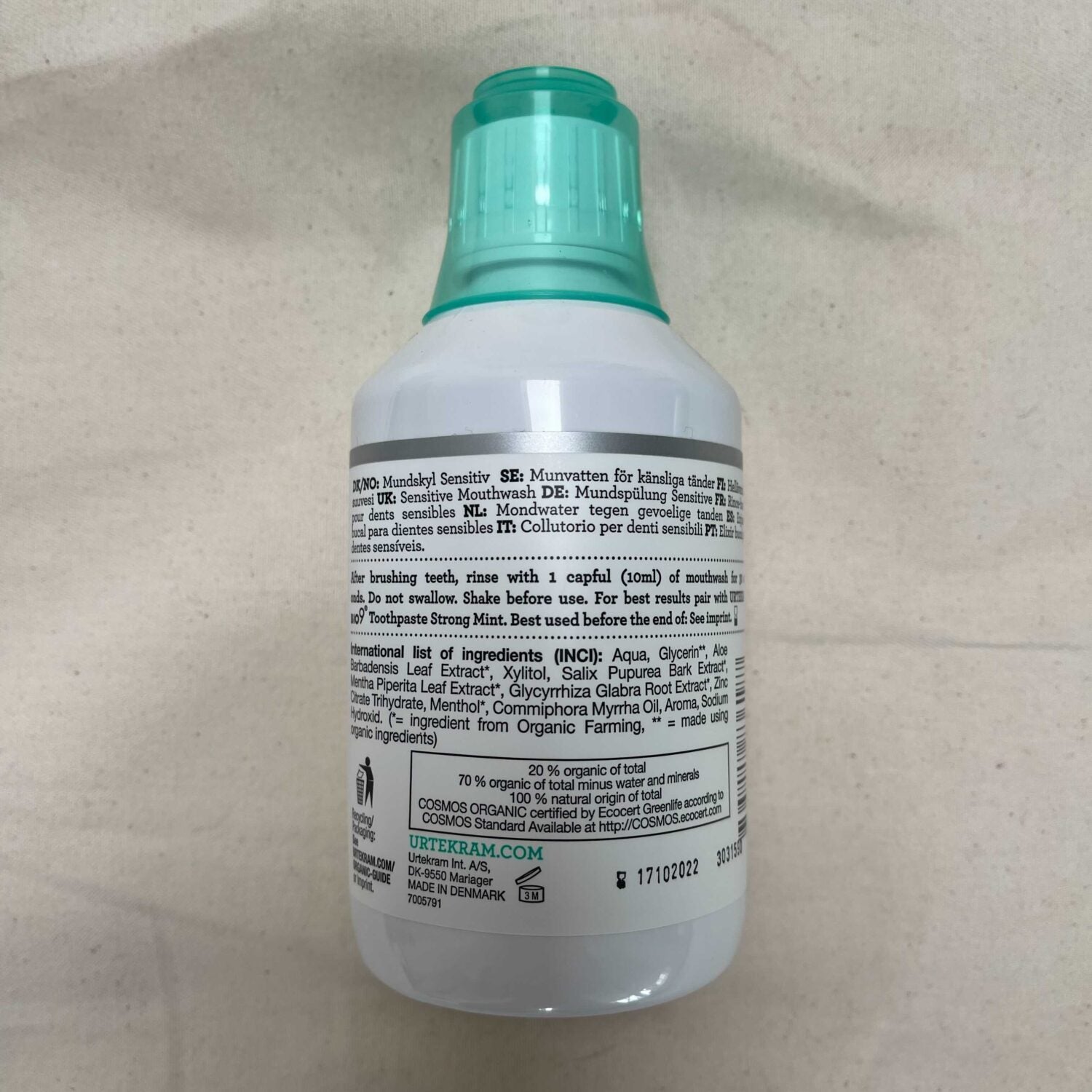 URTEKRAM Mundwasser "Strong Mint" 300 ml - Dritte Wahl
