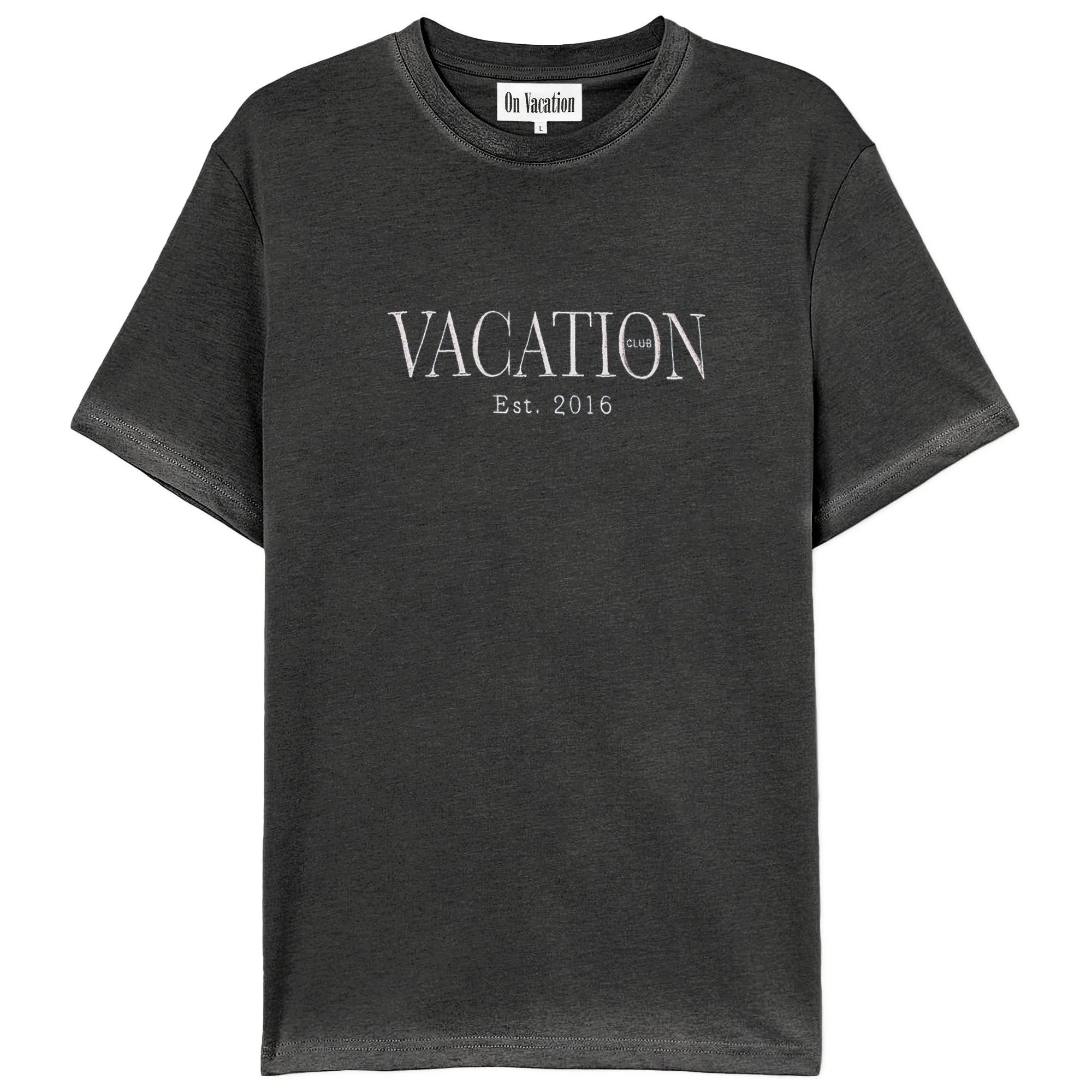 On Vacation Unisex T-Shirt "Classic Logo" - Washed Black