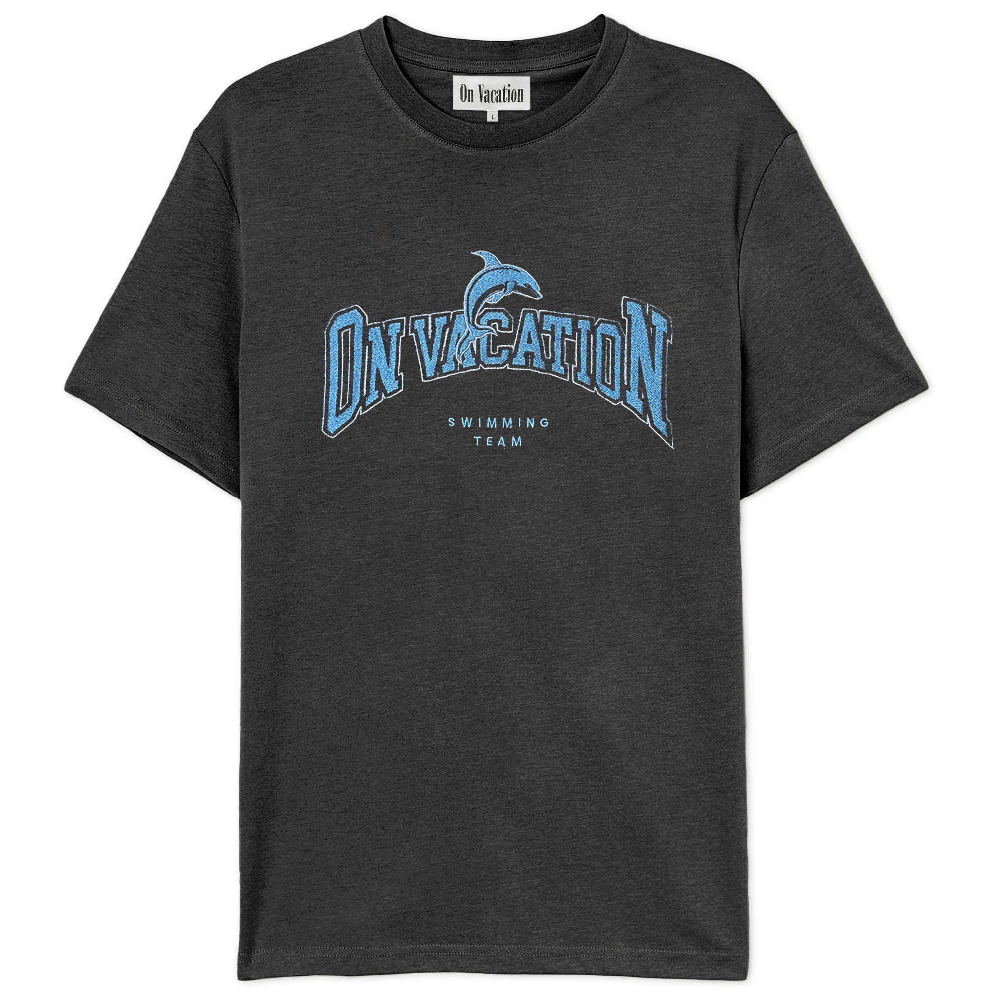 On Vacation Ladies T-Shirt "Dolphin League" - Washed Black