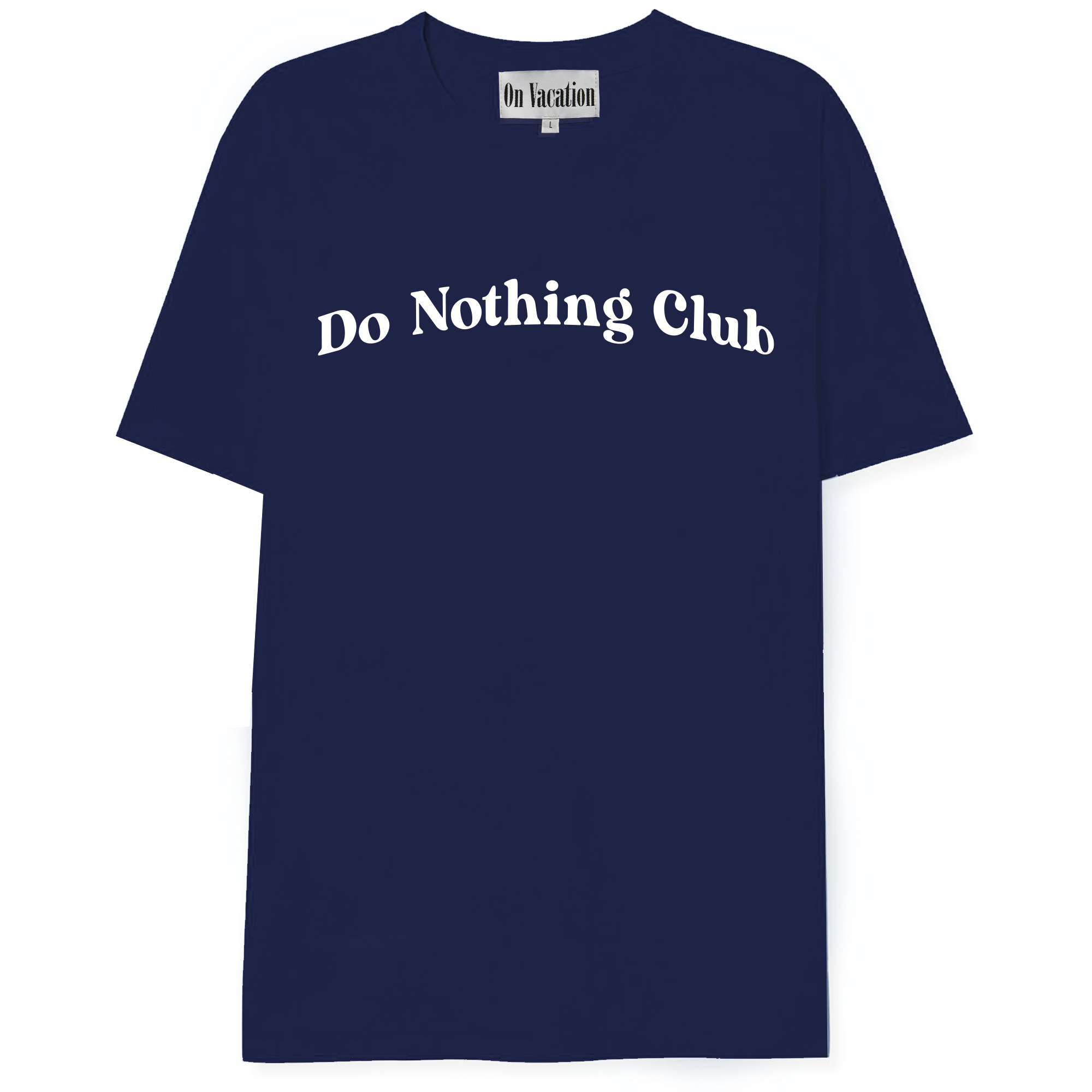On Vacation Ladies Bubbly T-Shirt "Do Nothing Club" - Navy