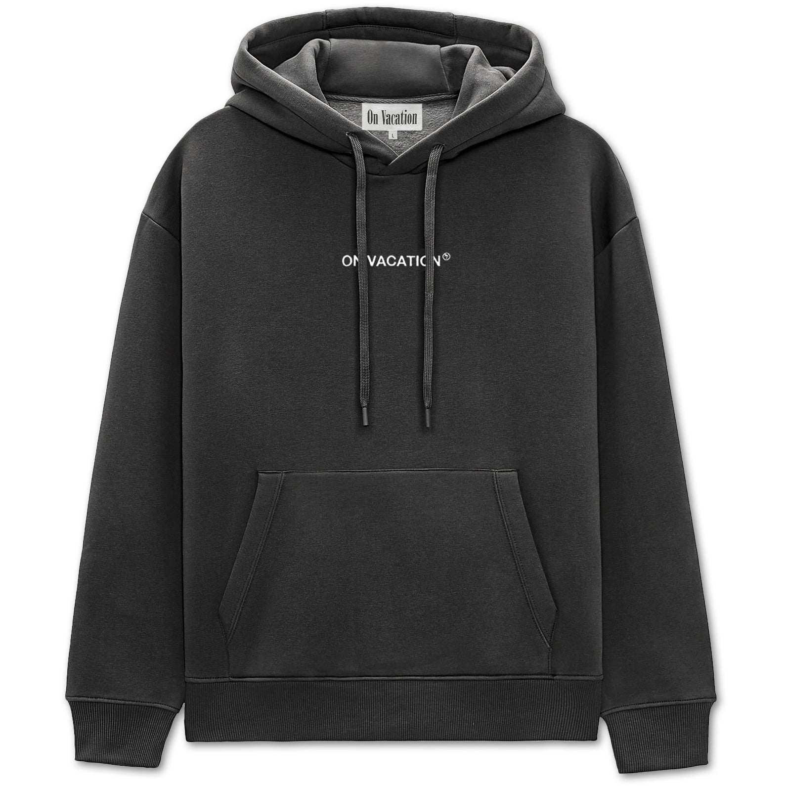 On Vacation Unisex Hoodie "Central Carrier" - Washed Black