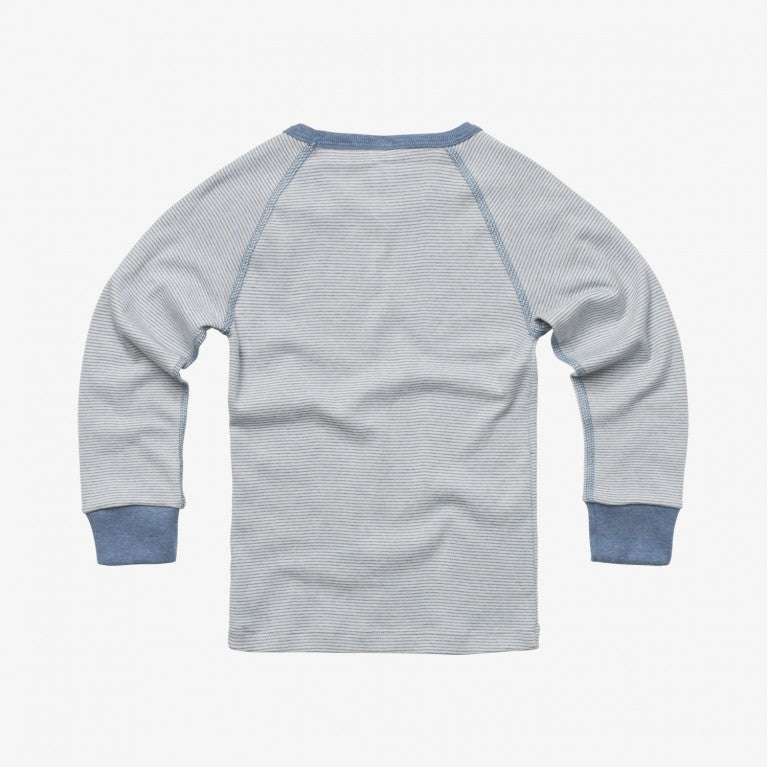 erlich kids Kinder Langarmshirt "Toni" ecru-blau ringel