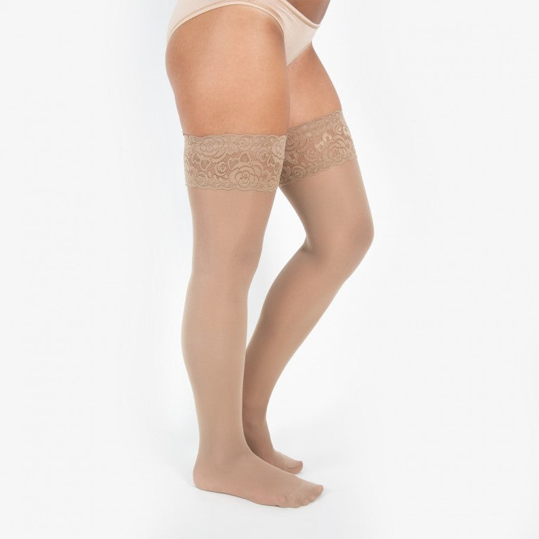 erlich textil Halterlose Feinstrümpfe "Josephine"