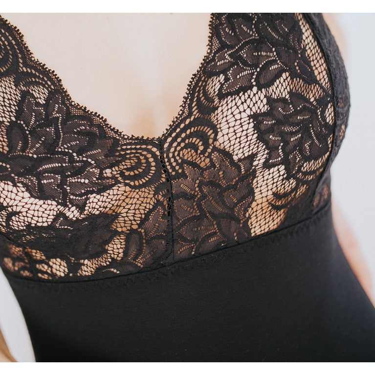 erlich textil Spitzenbody "Helena" schwarz