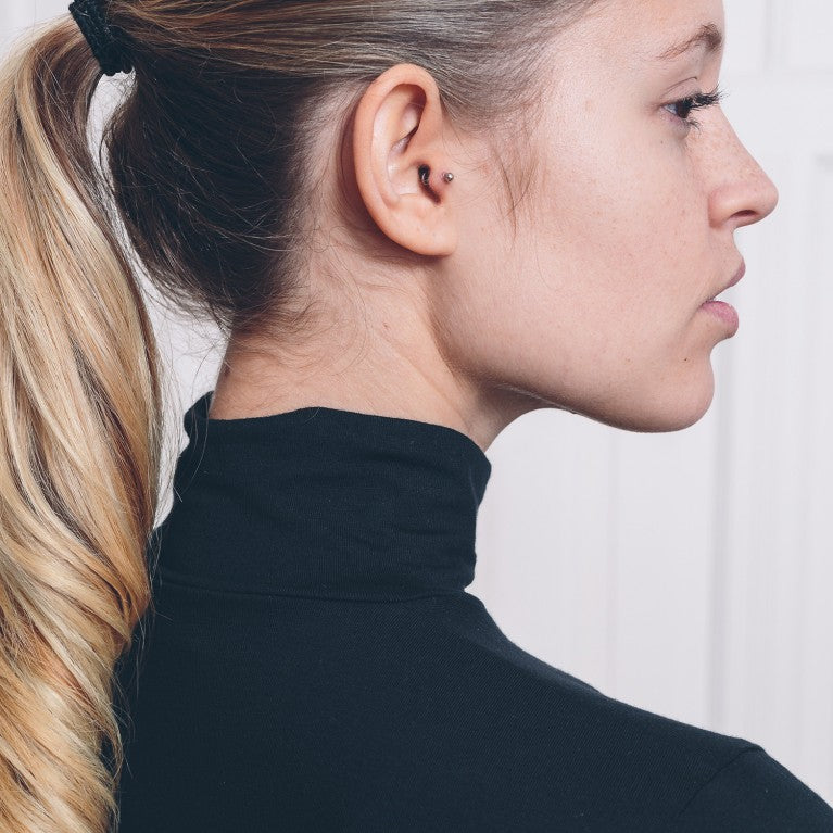 erlich textil Rollkragen Shirt "Ruth" schwarz
