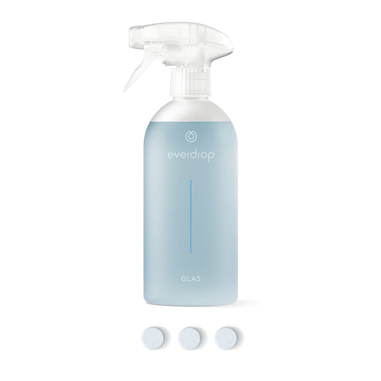 everdrop Glasreiniger Set Sprühflasche + 3 Sachets