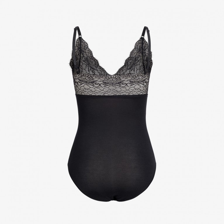 erlich textil Spitzenbody "Helena" schwarz