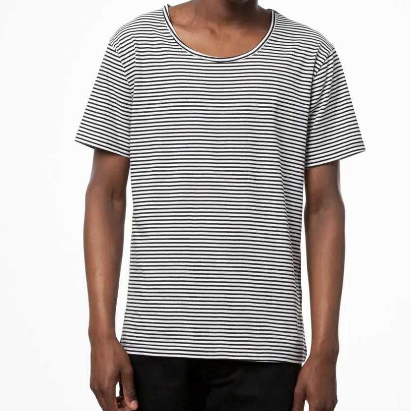 ThokkThokk Herren Wide Neck T-Shirt - Stripes