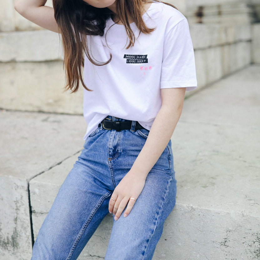 hey soho T-Shirt Work hard love deep