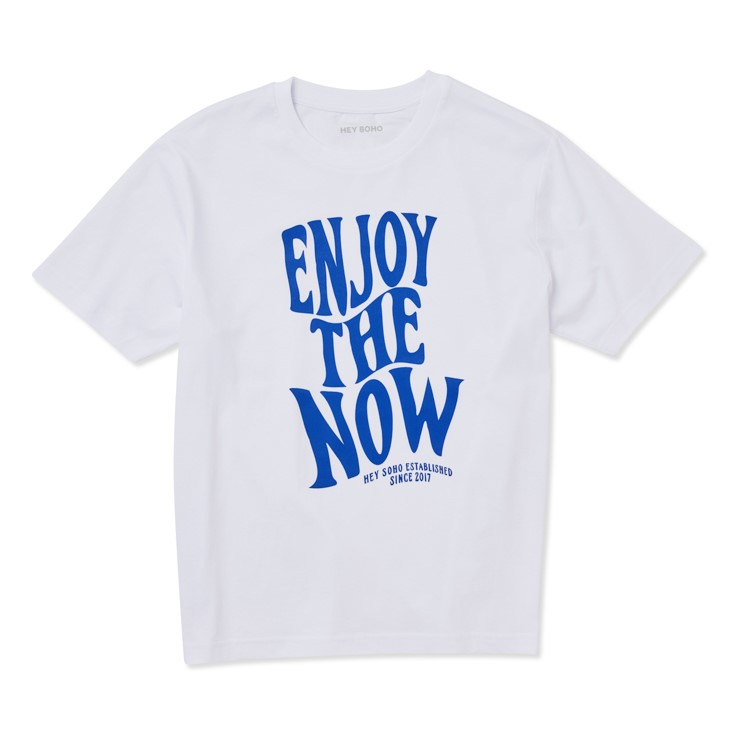 hey soho T-Shirt "Enjoy the now" Weiß