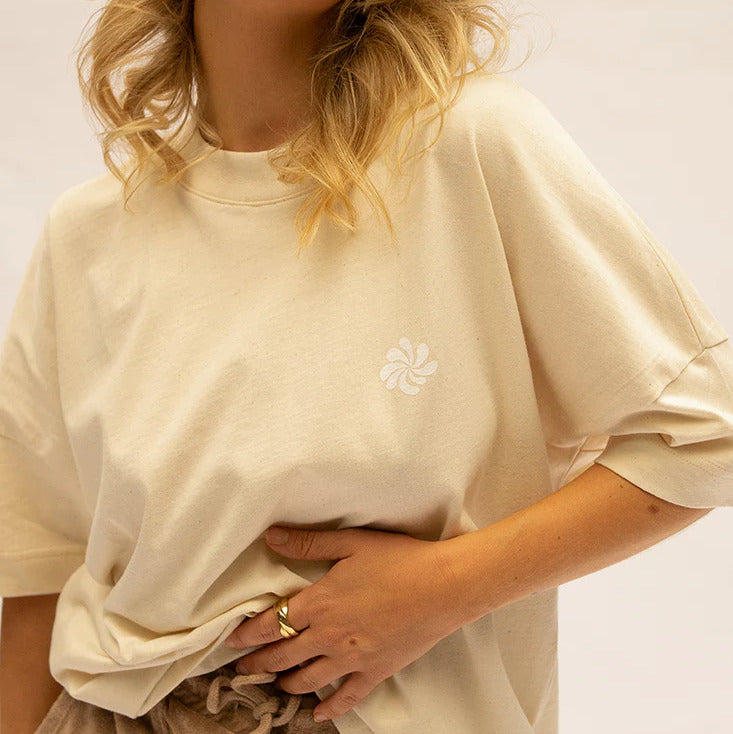 hey soho T-Shirt "Little Flowers" - Natural raw