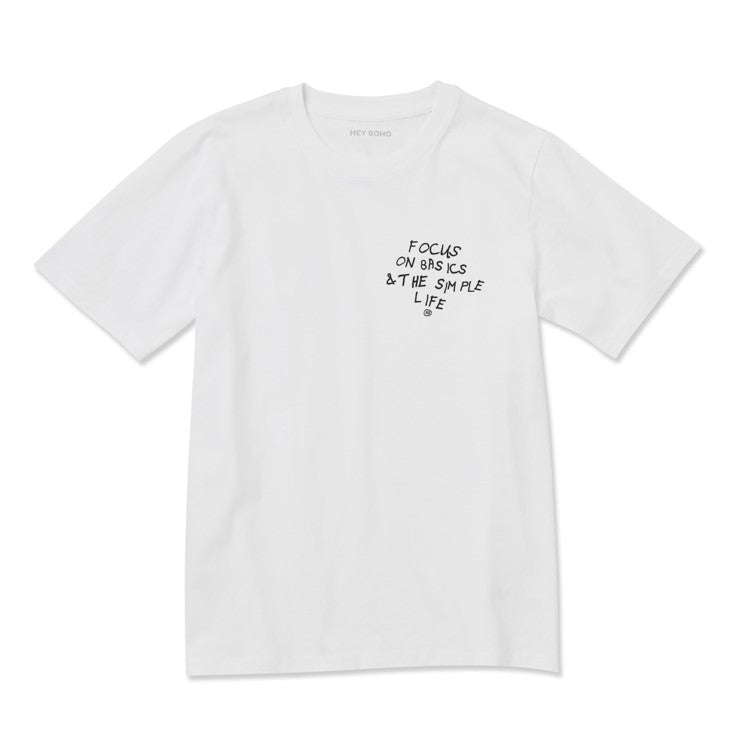 hey soho T-Shirt "Focus on Basics" Weiß