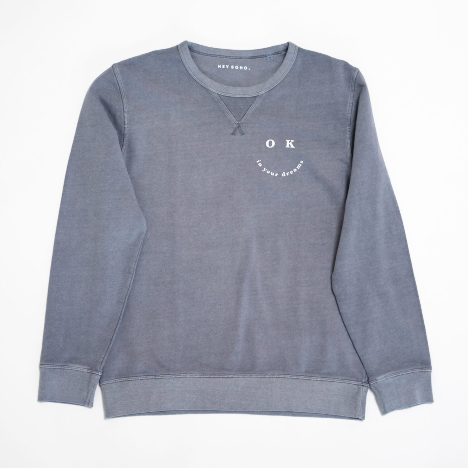 hey soho Sweater "OK in your dreams" blau