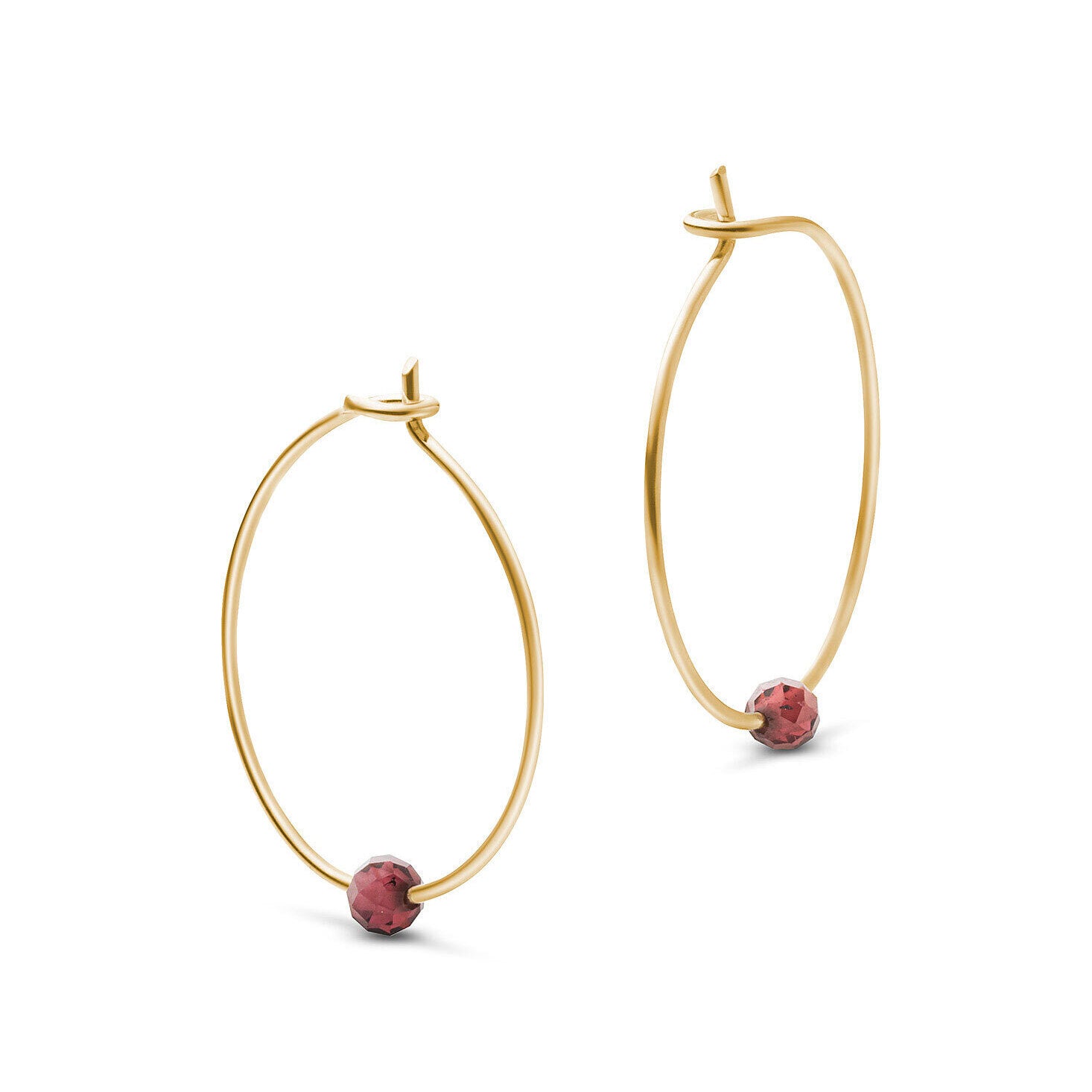 Jukserei Ohrringe "BIRTHSTONE HOOPS"