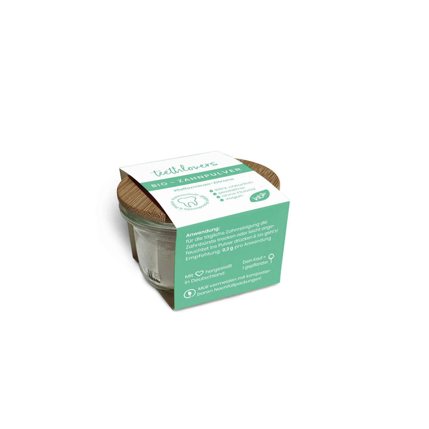 teethlovers Bio-Zahnpulver Pfefferminze-Zitrone