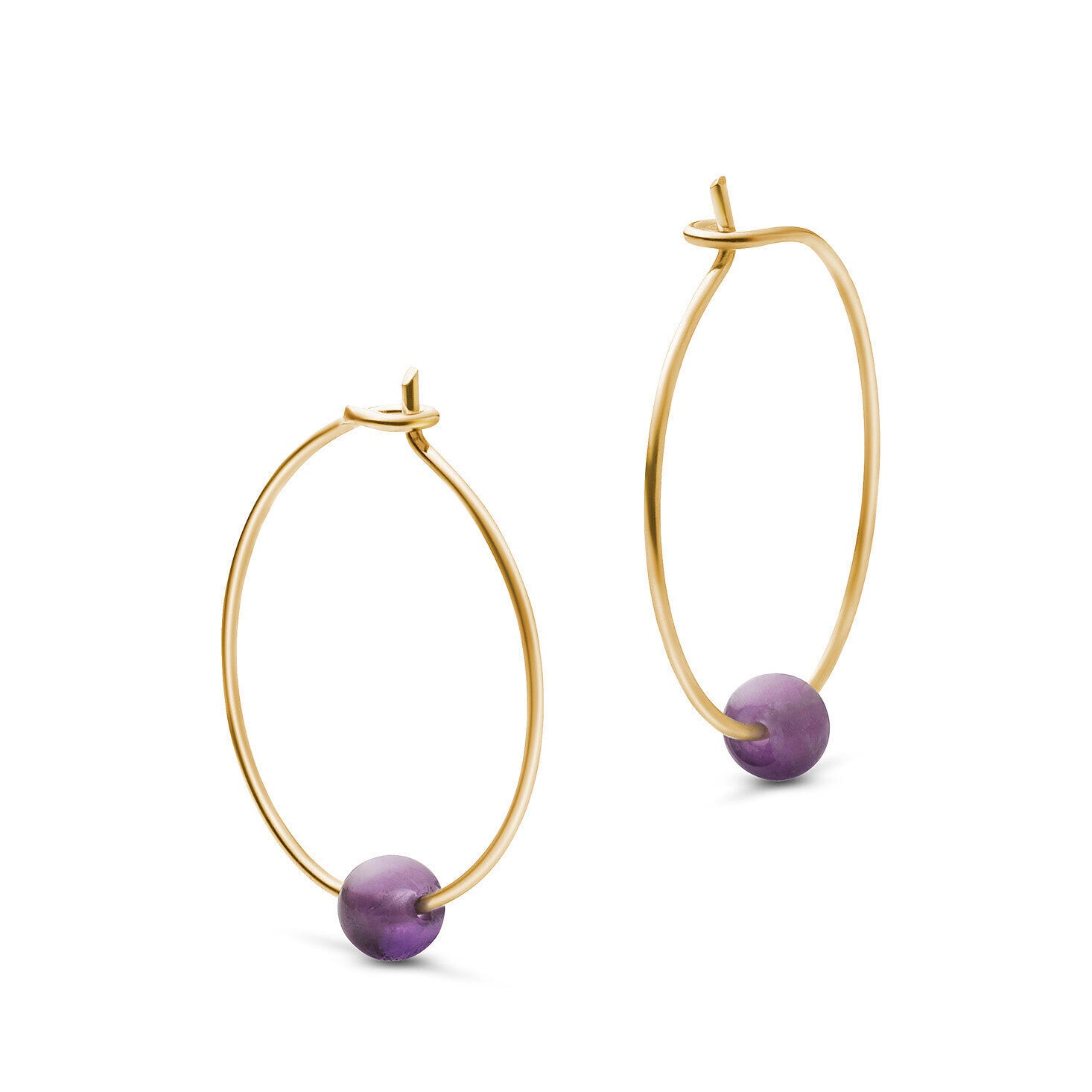 Jukserei Ohrringe "BIRTHSTONE HOOPS"