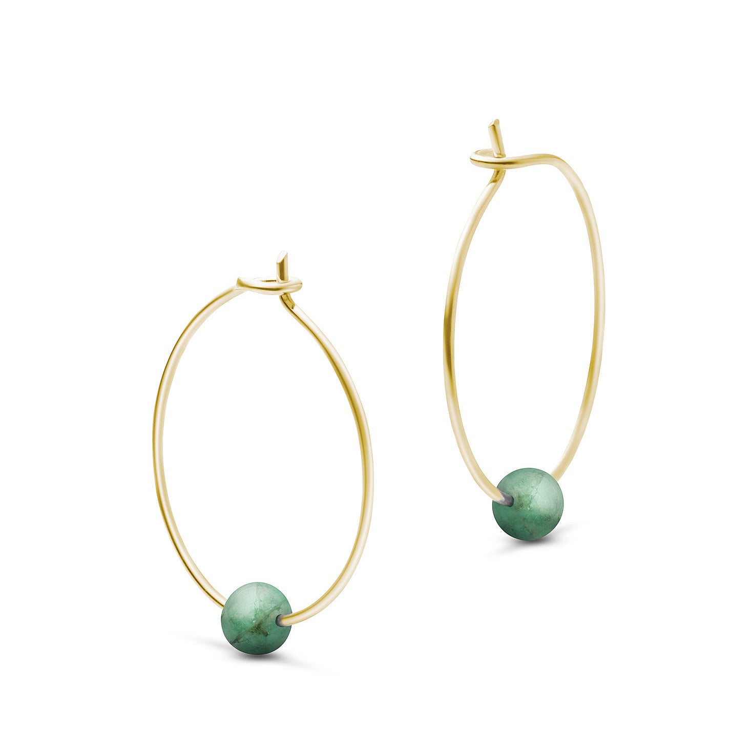 Jukserei Ohrringe "BIRTHSTONE HOOPS"