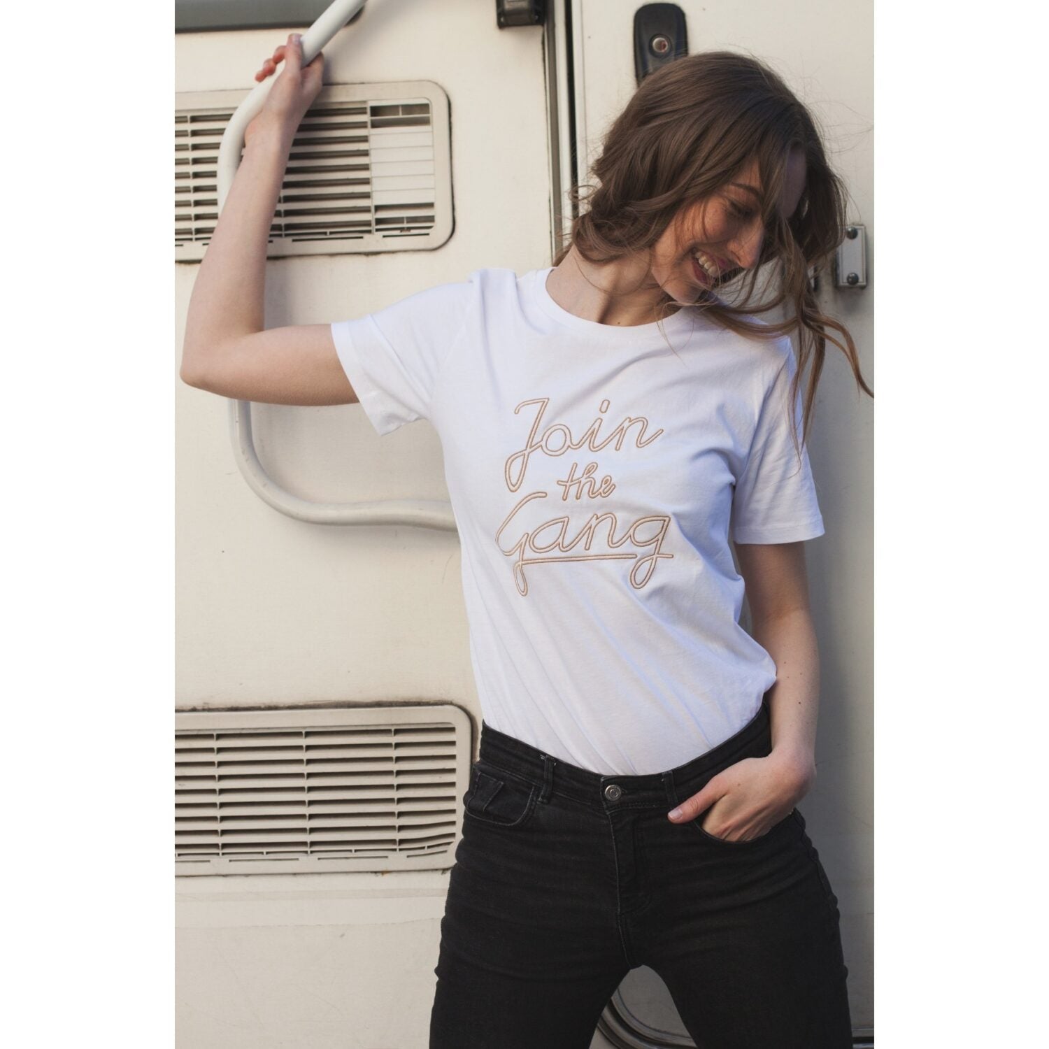 ADIEU CLICHÉ T-Shirt "Join The Gang" weiß