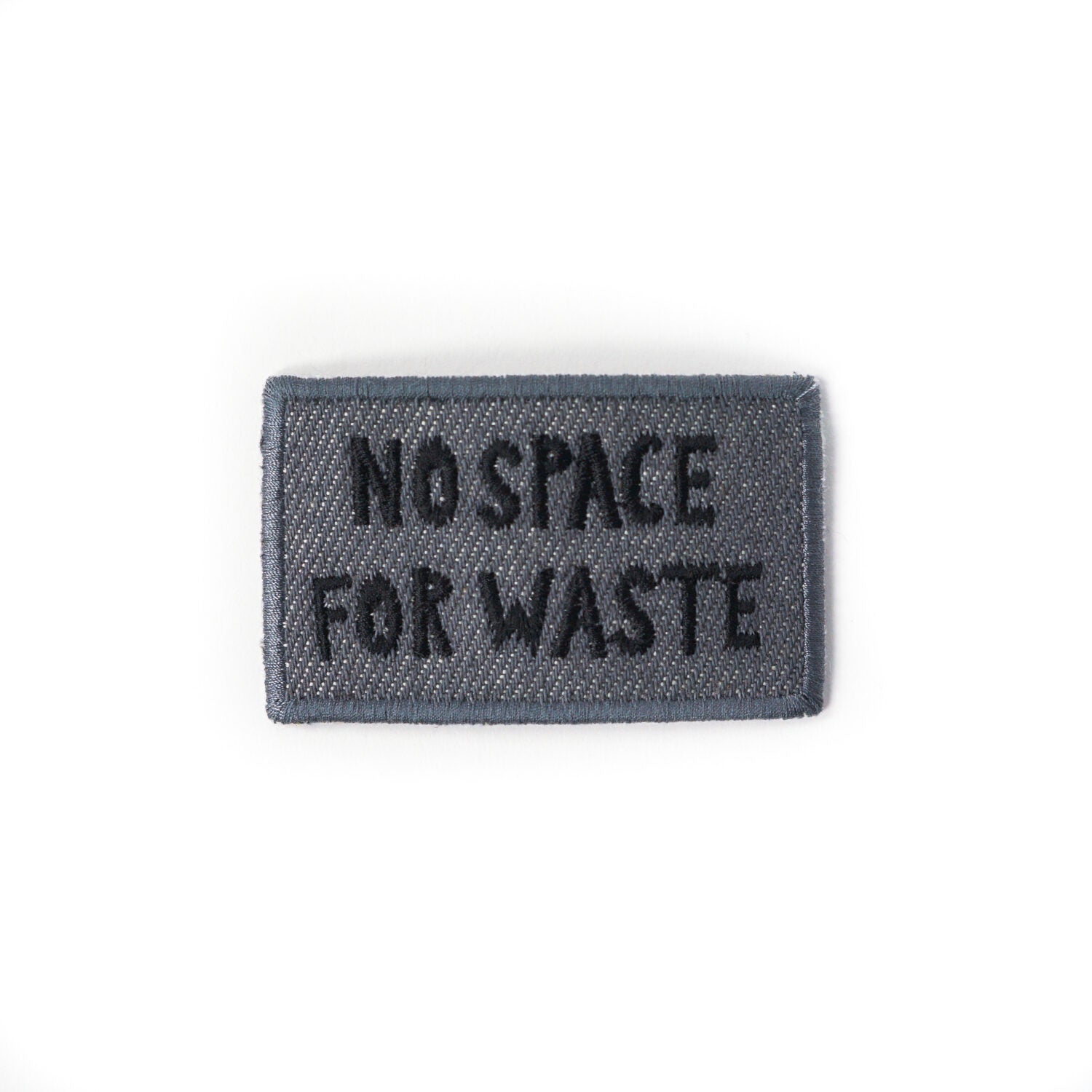DAWN Denim Patch no space for waste