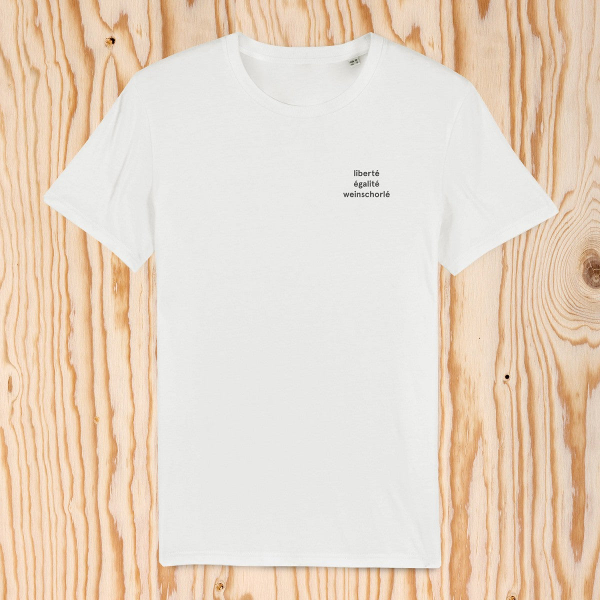 Selekkt Unisex T-Shirt "liberté égalité weinschorlé" - weiß