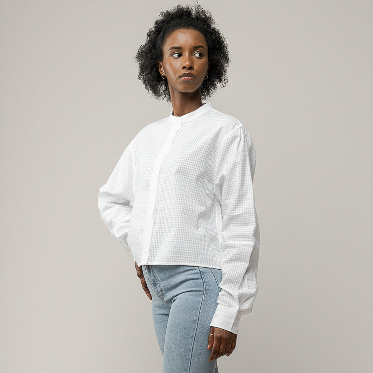 MELAWEAR Damen Bluse SINDHU Sheer Grid
