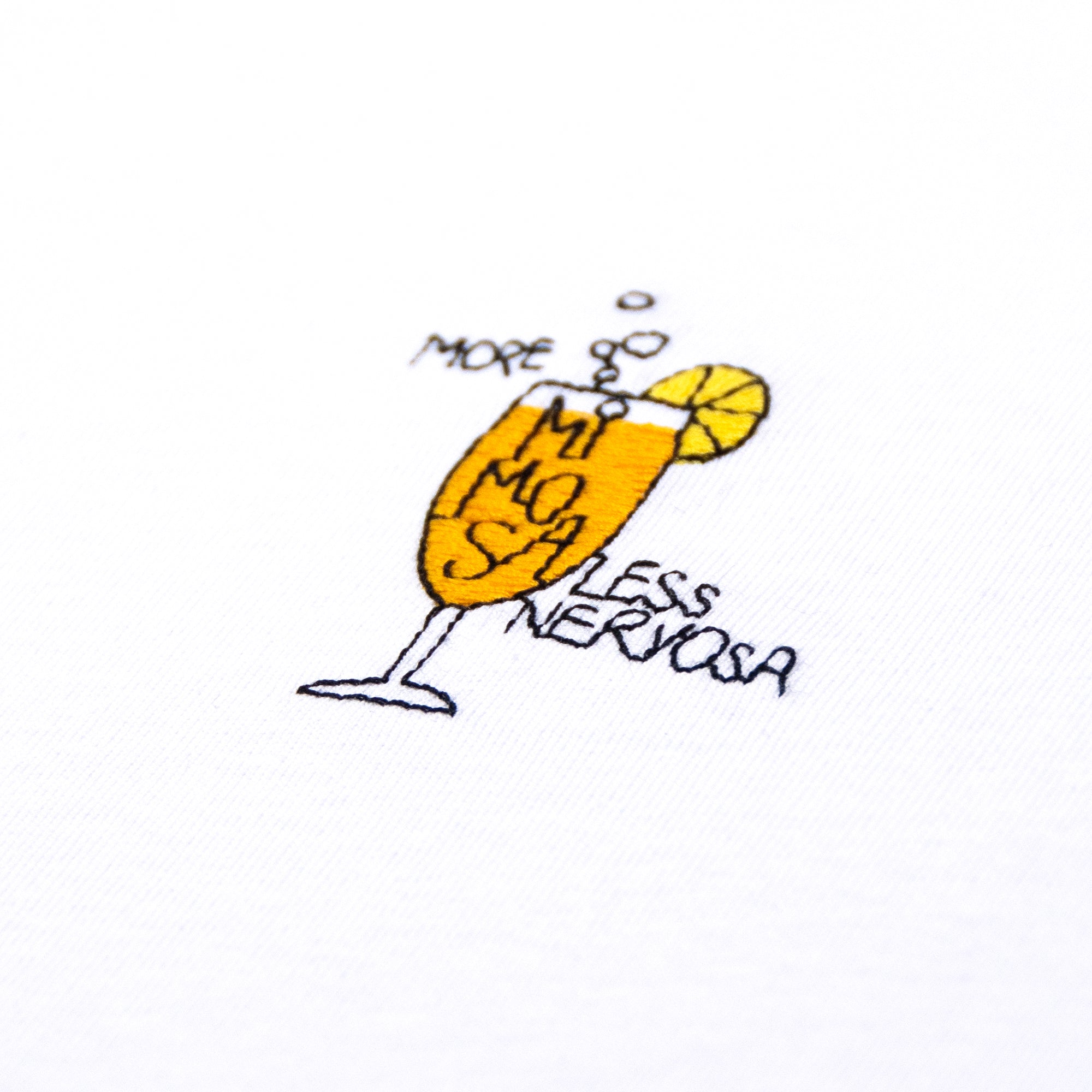 On Vacation Ladies Cropped Top "Mimosa" - White