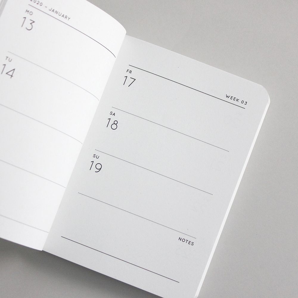 Navucko Pocket Kalender-Planner 2020 (DIN A6) - Typo 2020