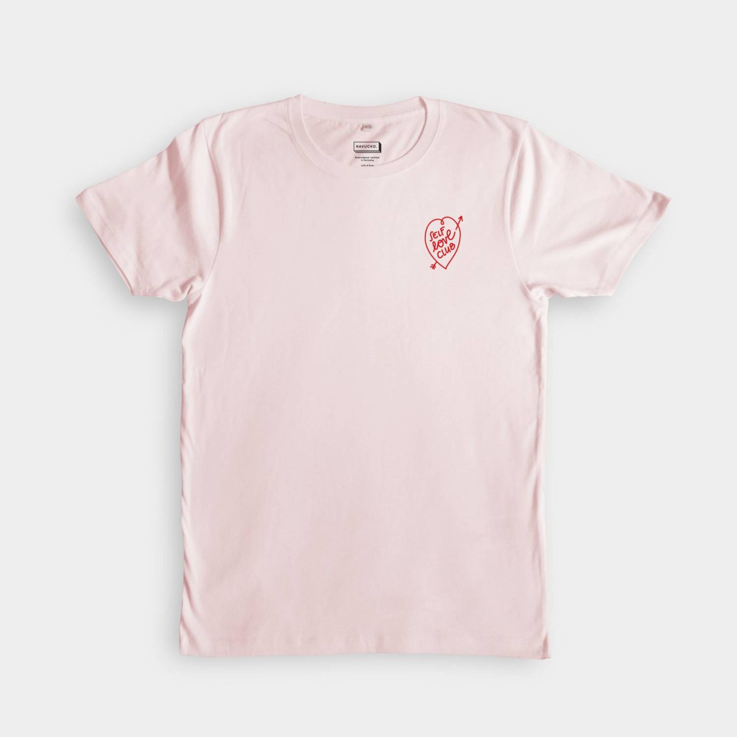 Navucko Rosa T-Shirt Self Love Club mit rotem Motiv