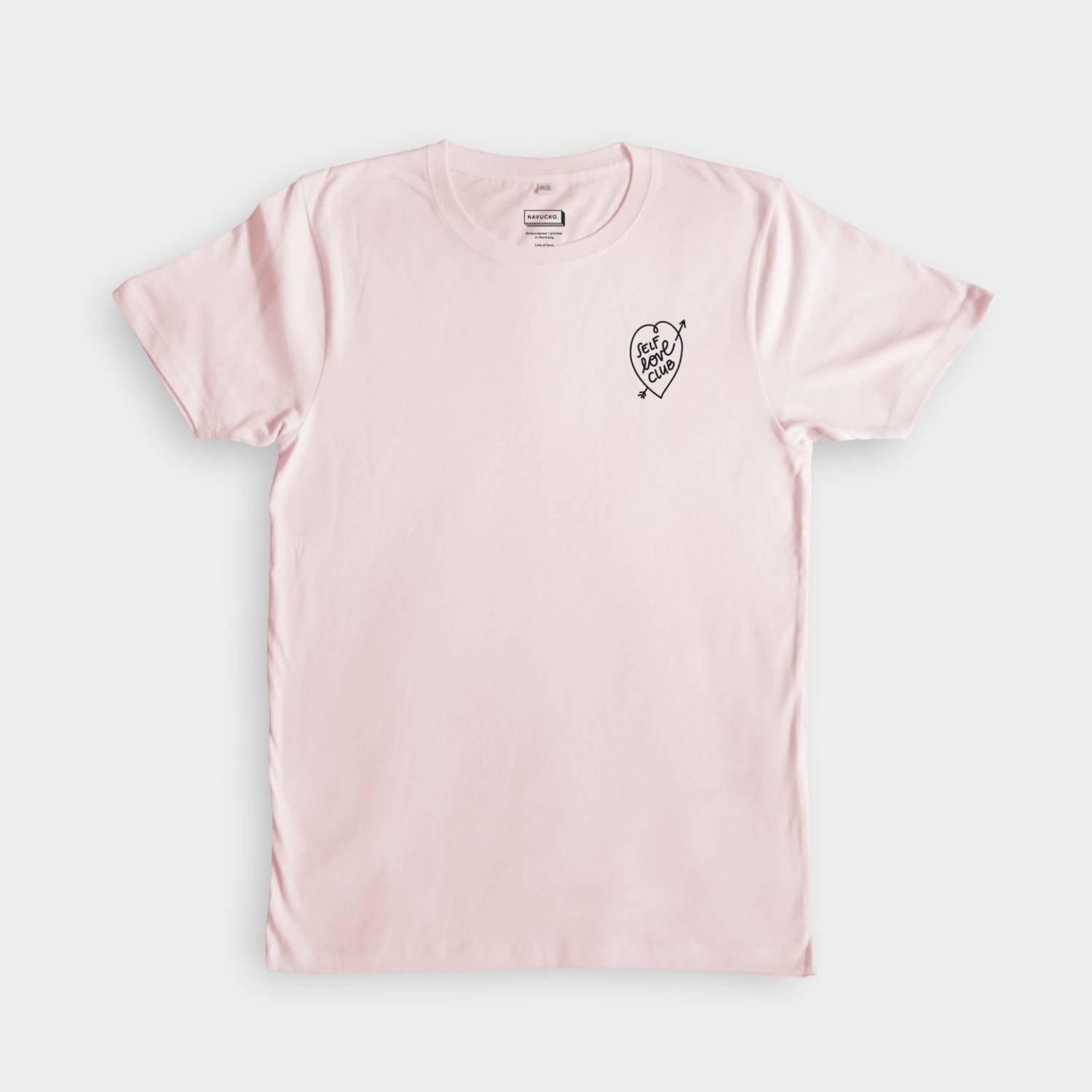 Navucko Rosa T-Shirt Self Love Club mit schwarzem Motiv
