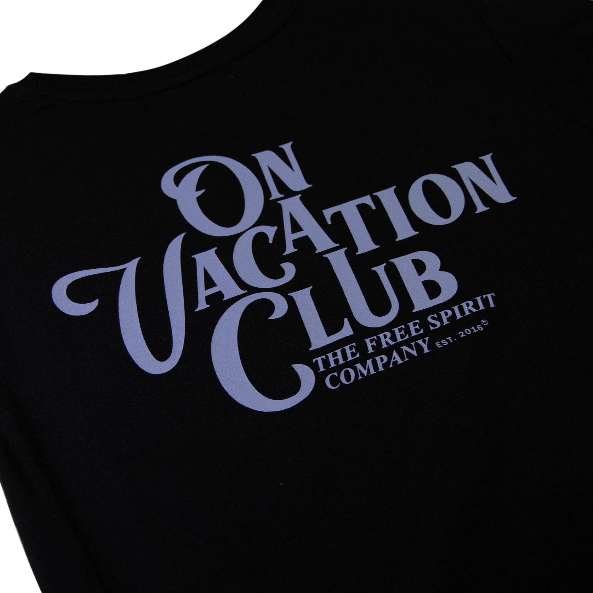 On Vacation Ladies T-Shirt "Calligraphy" - Black