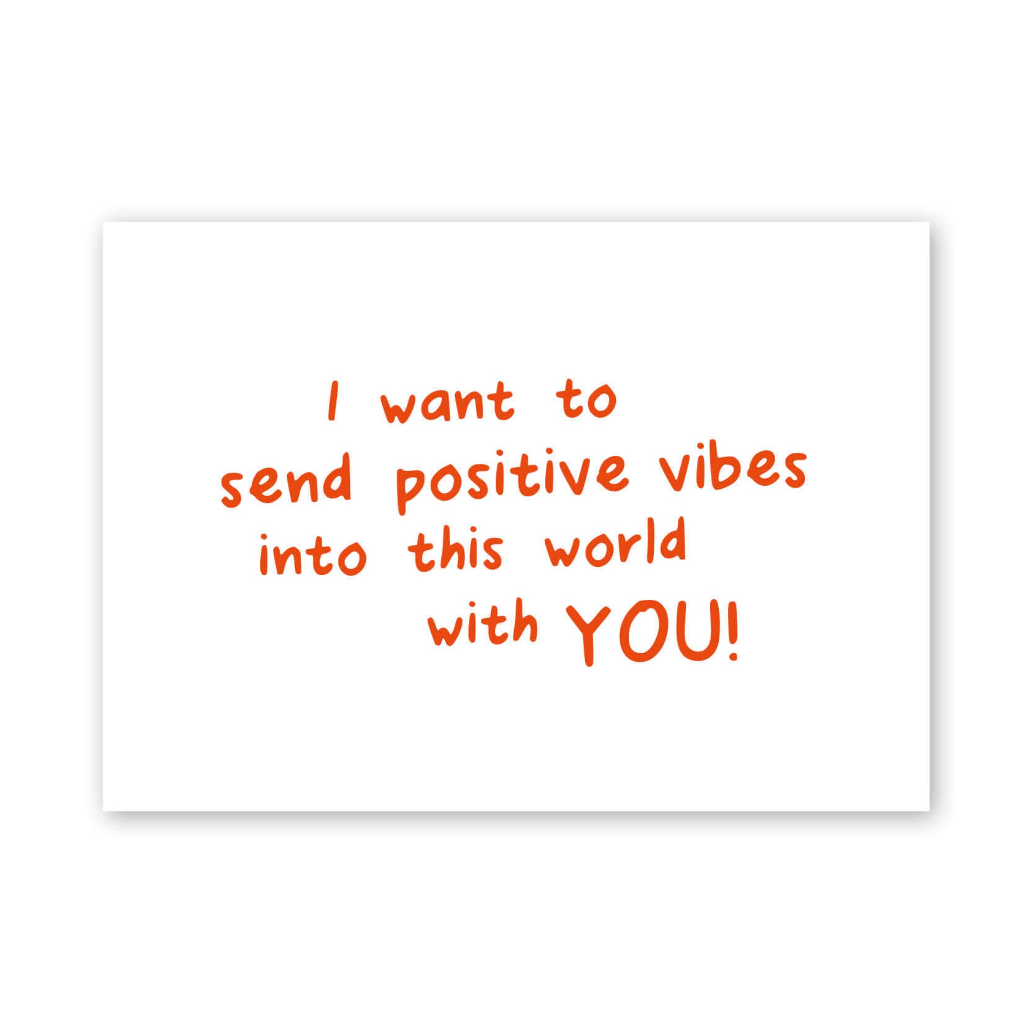 Send positive vibes Postkarten "Special" aus Holzschliffpappe