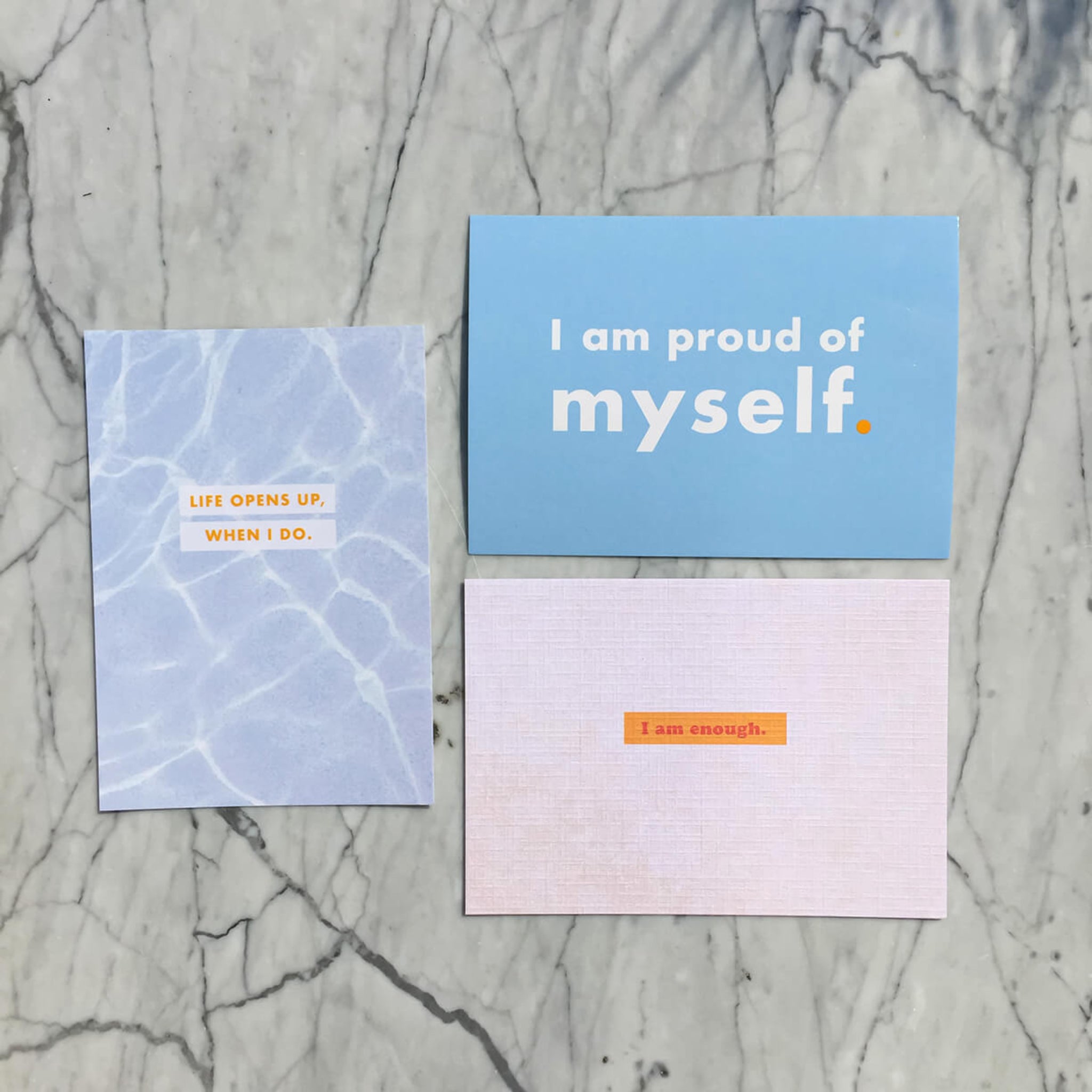 Send positive vibes 3-teiliges Postkarten-Set "&ME"