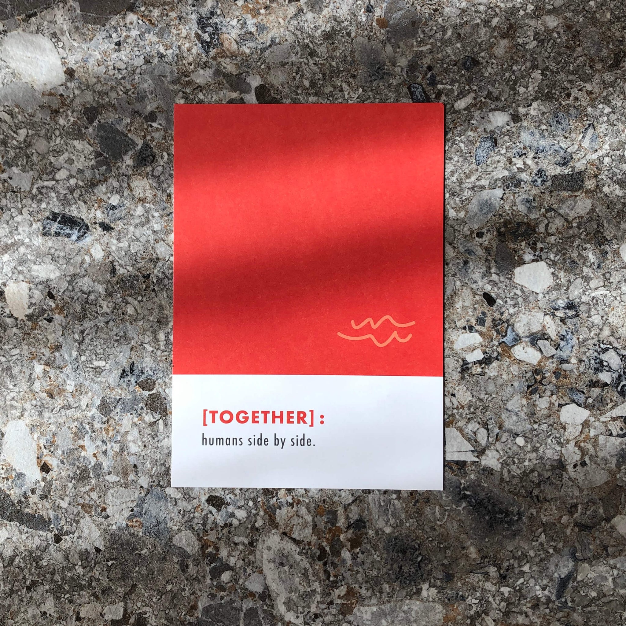 Send positive vibes 5-teiliges Postkarten-Set "Together"