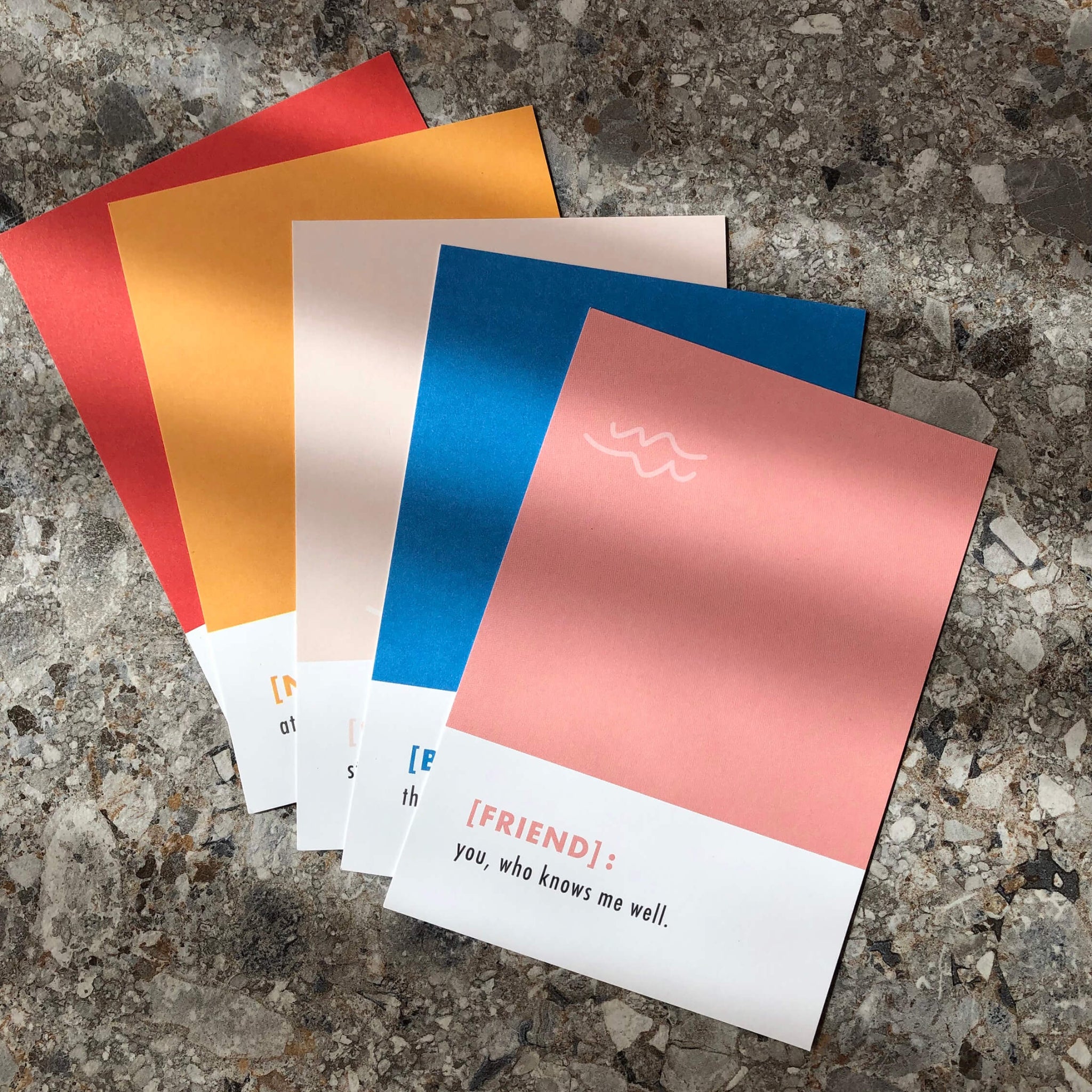 Send positive vibes 5-teiliges Postkarten-Set "Together"